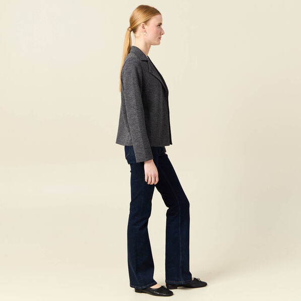 Gilet manches longues gris femme