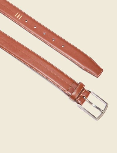 Ceinture en cuir marron homme