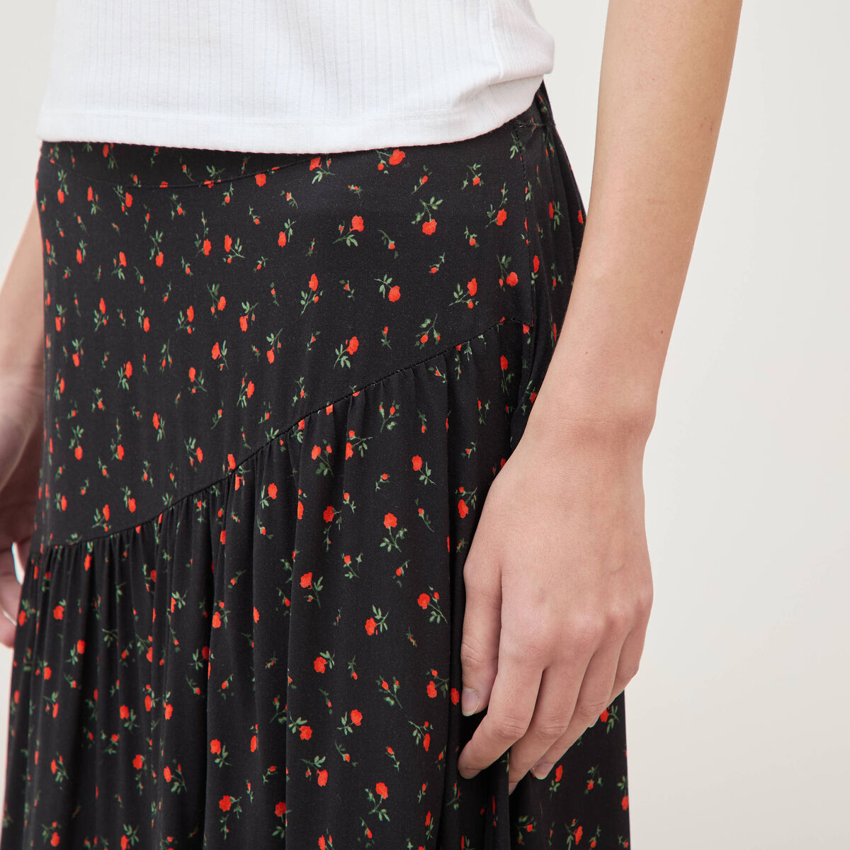 Jupe longue noir femme