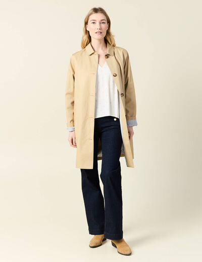 Blouse manches courtes bleu ciel femme