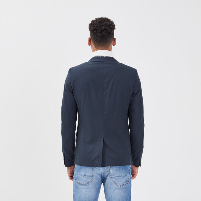 Veste blazer droite bleu marine homme