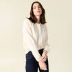 Chemise manches longues creme femme