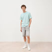 T-shirt manches courtes bleu gris homme