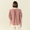 Blouse manches courtes bleu gris femme