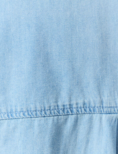 Chemise en jean denim bleach femme
