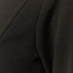 Robe fluide manches longues col rond noir femme