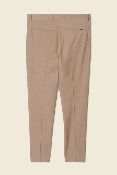 Pantalon chino 7/8ème beige homme