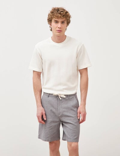 Bermuda gris fonc&eacute; homme
