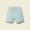 Maillot de bain avec broderie doubl&eacute; bleu gris homme