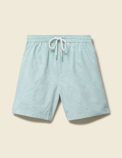 Maillot de bain avec broderie doubl&eacute; bleu gris homme