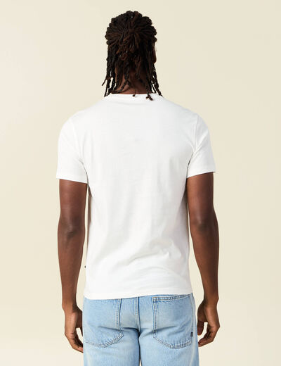 T-shirt manches courtes ecru homme