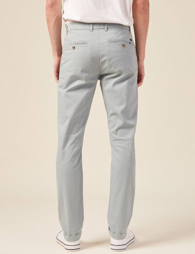 Pantalon slim Instinct chino bleu gris homme