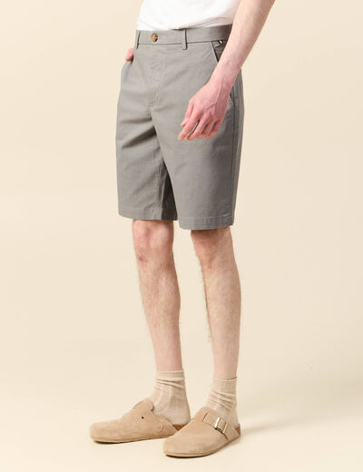 Bermuda droit éco-responsable gris homme