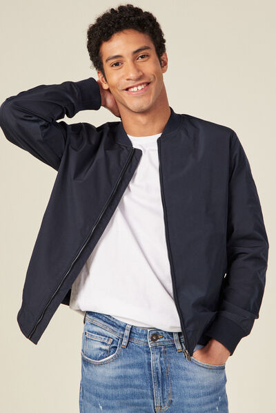 Blouson éco-responsable bleu marine homme