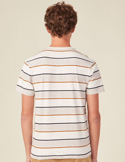 T-shirt manches courtes marron homme