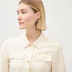 Veste courte boutonn&eacute;e ecru femme