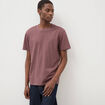 T-shirt cintr&eacute; col rond manches courtes vieux rose homme