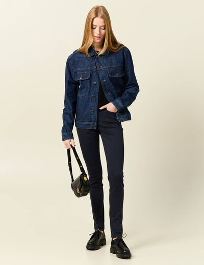 Pantalon Audrey - skinny push up bleu marine femme