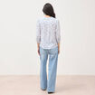 Chemise &agrave; manches longues bleu femme