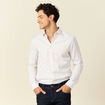 Chemise manches longues beige homme