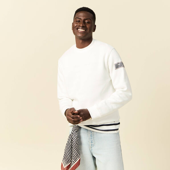 Sweat manches longues ecru homme