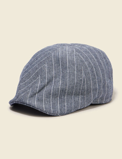 Casquette avec doublure bleu fonc&eacute; homme