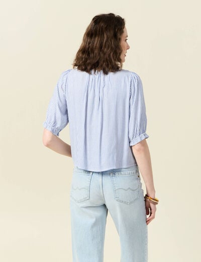 Blouse manches 3/4 ecru femme