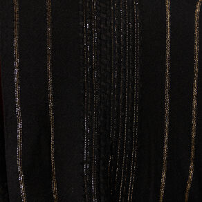 Robe longue évasée fluide noir femme