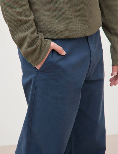 Pantalon bleu fonc&eacute; homme