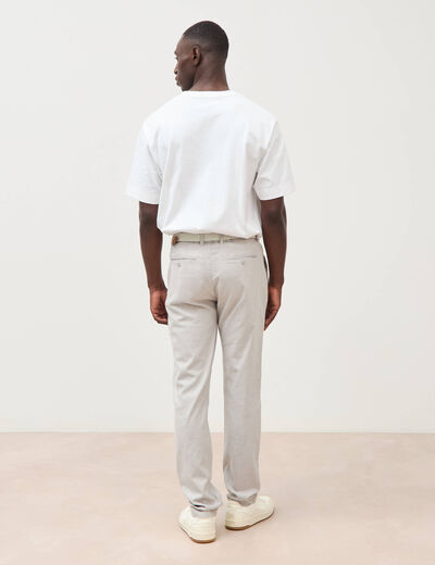 Chino coupe droite longueur 32 gris homme