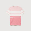 T-shirt manches courtes rose poudr&eacute;e homme