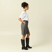 Bermuda large taille haute gris femme