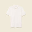 Polo cintré manches courtes en coton ecru homme