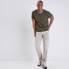 Jeans straight 5 poches vert kaki homme