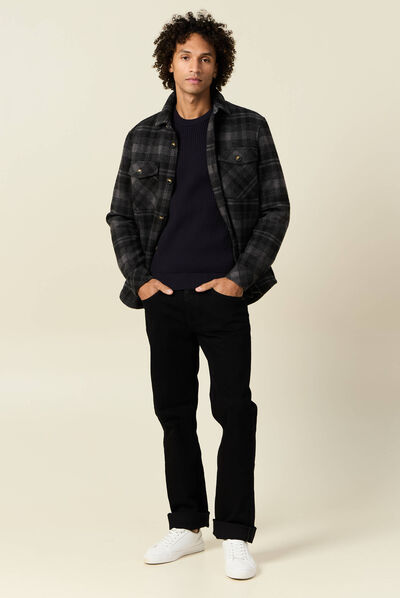 Pull éco-responsable bleu foncé homme