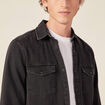 Chemise manches longues jean denim noir homme