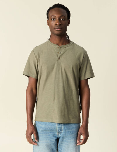 T-shirt manches courtes vert kaki homme