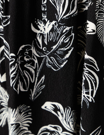 Robe longue droite dos en V noir femme