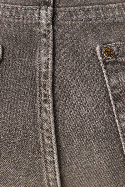 Jeans ultra stretch denim gris femme