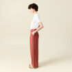 Pantalon large à pinces vieux rose femme