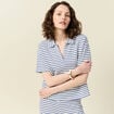 Polo manches courtes ecru femme