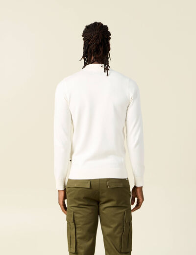 Pull manches longues ecru homme