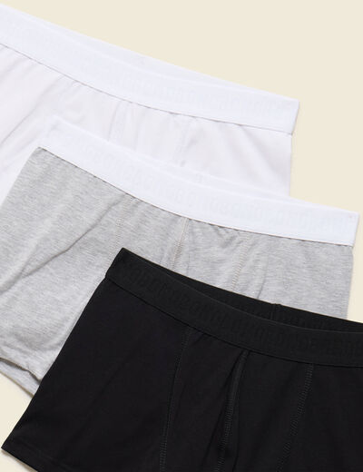 Lot de 3 boxers gris fonc&eacute; homme