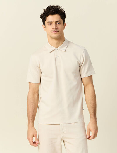 Polo manches courtes sable homme