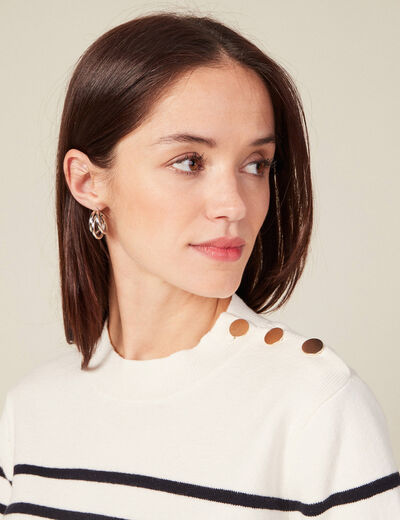 Pull éco-responsable ecru femme
