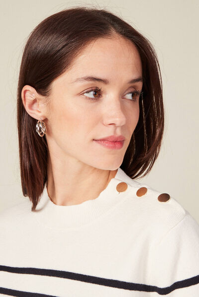 Pull éco-responsable ecru femme
