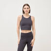 Brassi&egrave;re ajust&eacute;e cropped gris fonc&eacute; femme