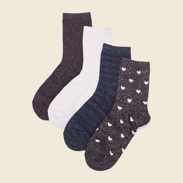 lot 4 paires chaussettes noir femme Lot 4 paires chaussettes noir femme