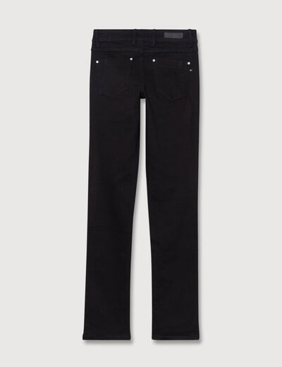 Jeans regular 5 poches denim noir femme