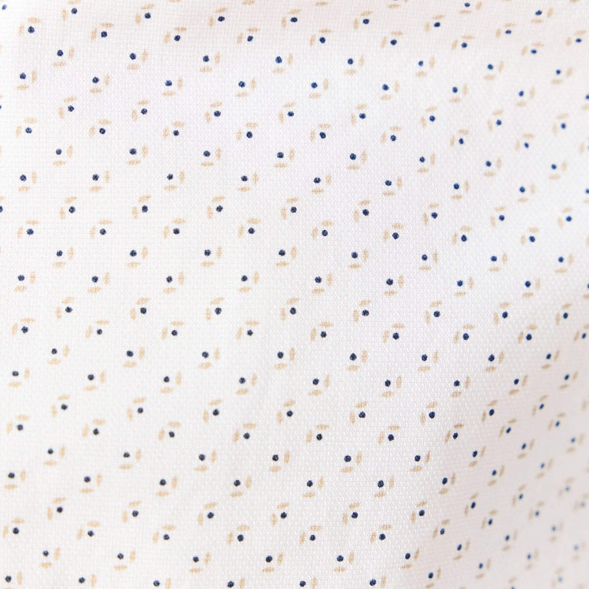 Chemise cintr&eacute;e en coton manches longues blanc homme